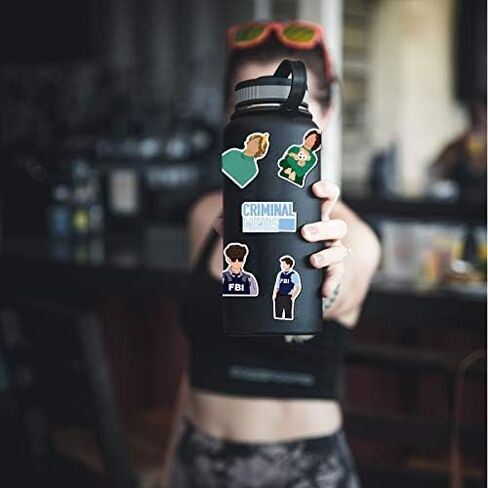 50Pcs Criminal Minds Stickers for Hydro Flask, TV Series Vinyl Decal for Laptop Water Bottle Bike Guitar Luggage Phone Computer Skateboard (Criminal Minds) in Kuwait