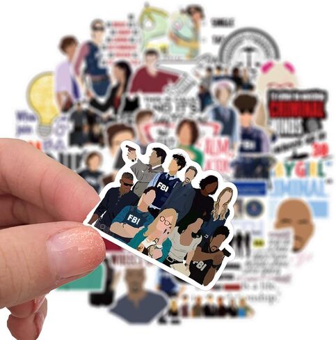 50Pcs Criminal Minds Stickers for Hydro Flask, TV Series Vinyl Decal for Laptop Water Bottle Bike Guitar Luggage Phone Computer Skateboard (Criminal Minds) in Kuwait