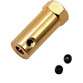 10pcs Brass Hexagonal Robot Wheel Coupling Length 30mm Connector Screw Accessories Shaft Copper 3mm 4mm 5mm 6mm 7mm 8mm(7mm) in Kuwait