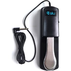 NALU Universal Descord Pedal for Piano/Keyboard - قاعدة مطاطية مضادة للانزلاق ، 67 "كابل ، عملية هادئة وسلسة ، قذيفة ABS مع دواسة معدنية وربيع (1/4" جاك) طراز أ in Kuwait
