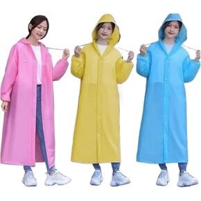 EVA Disposable Raincoat Long Full Body Anti-rain Transparent Thickened Adult Men and Women Single Disposable Raincoat in Saudi Arabia
