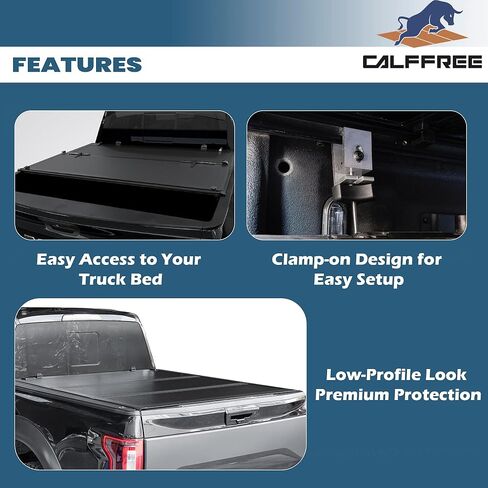 غطاء Tri-Fold Hard Tri-Fold Tonneau Cover متوافق مع 2009-2025 Dodge RAM 1500 و 2500 5.7 قدم بدون صندوق ذاكرة الوصول العشوائي (67.4 ") in Kuwait