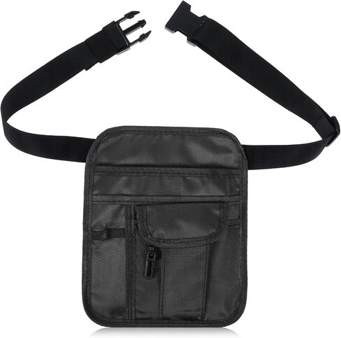 Pouch for Server Pocket Pouch Check Holder for Waitress Waist Server Pouches with Adjustable Buckle Belt Black Canvas Pocket Serving Pouches Restaurant Waiter with Multiple Pockets in Saudi Arabia