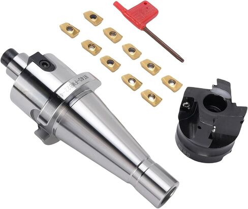 Face End Mill Holder Set NT40-FMB22 CNC Milling Cutter Holder with 10PCS APMT1604 Carbide Blades for CNC Milling Machines Boring Mills and Drilling Machines in Saudi Arabia