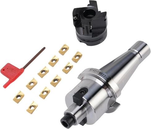 Face End Mill Holder Set NT40-FMB22 CNC Milling Cutter Holder with 10PCS APMT1604 Carbide Blades for CNC Milling Machines Boring Mills and Drilling Machines in Saudi Arabia