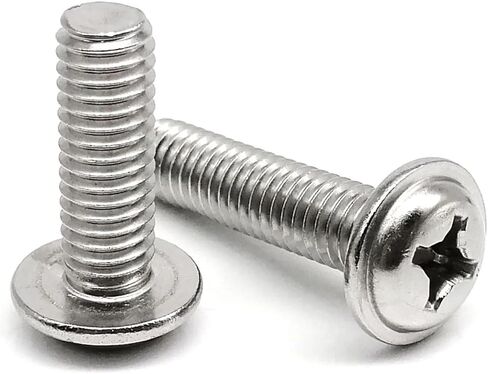10-50pcs m1.4 m1.6 m2 m2.5 m3 m4 m5 m6 cross phillips ban block bolt blood مع طوق الغسالة 304 A2-70 من الفولاذ المقاوم للصدأ PWM DIN967 (30 ملم ، 10 مساءً M6) in Kuwait