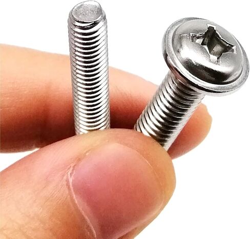 10-50pcs m1.4 m1.6 m2 m2.5 m3 m4 m5 m6 cross phillips ban block bolt blood مع طوق الغسالة 304 A2-70 من الفولاذ المقاوم للصدأ PWM DIN967 (55 ملم ، 10 مساءً M6) in Saudi Arabia