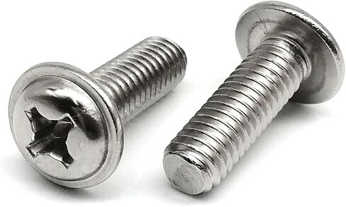 10-50pcs m1.4 m1.6 m2 m2.5 m3 m4 m5 m6 cross phillips ban block bolt blood مع طوق الغسالة 304 A2-70 من الفولاذ المقاوم للصدأ PWM DIN967 (55 ملم ، 10 مساءً M6) in Saudi Arabia