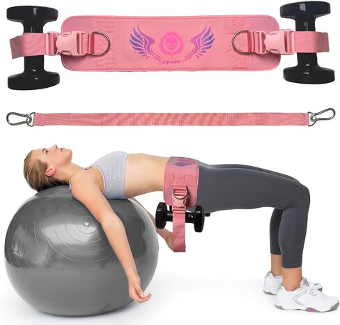 2-in-1 Hip Thrust Belt for Women & Men – Heavy Duty Glute Workout Equipment for Dumbbell, Kettlebell & Plate Exercises – Supports 300 lbs – Weighted Dip Belt for Home & Gym Workouts in Saudi Arabia