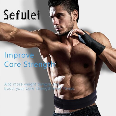 Weighted Belt 30"-42"Adjustable Sport Fitness Belt for Abs Strengthening Workout Body Shaping Core and Weight Loss in Kuwait