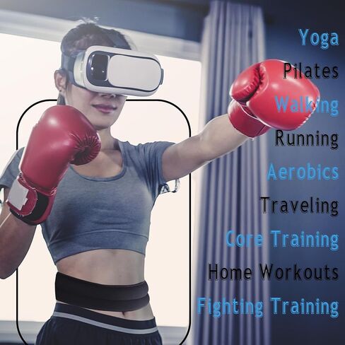 Weighted Belt 30"-42"Adjustable Sport Fitness Belt for Abs Strengthening Workout Body Shaping Core and Weight Loss in Kuwait