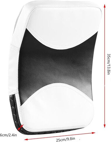 Durable Muay Thai Pad, Thickened PU Reinforced Stitching Kickboxing, Taekwondo Karate Foot Target for Training (White/Black) in Saudi Arabia