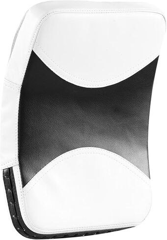 Durable Muay Thai Pad, Thickened PU Reinforced Stitching Kickboxing, Taekwondo Karate Foot Target for Training (White/Black) in Saudi Arabia