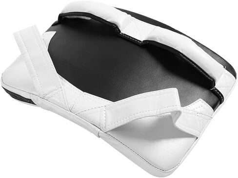 Durable Muay Thai Pad, Thickened PU Reinforced Stitching Kickboxing, Taekwondo Karate Foot Target for Training (White/Black) in Saudi Arabia