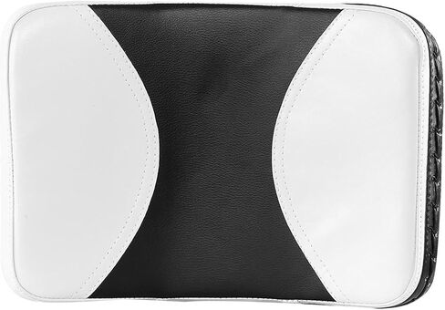 Durable Muay Thai Pad, Thickened PU Reinforced Stitching Kickboxing, Taekwondo Karate Foot Target for Training (White/Black) in Saudi Arabia