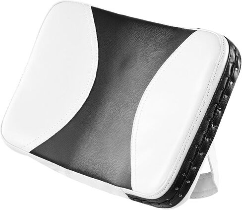 Durable Muay Thai Pad, Thickened PU Reinforced Stitching Kickboxing, Taekwondo Karate Foot Target for Training (White/Black) in Saudi Arabia
