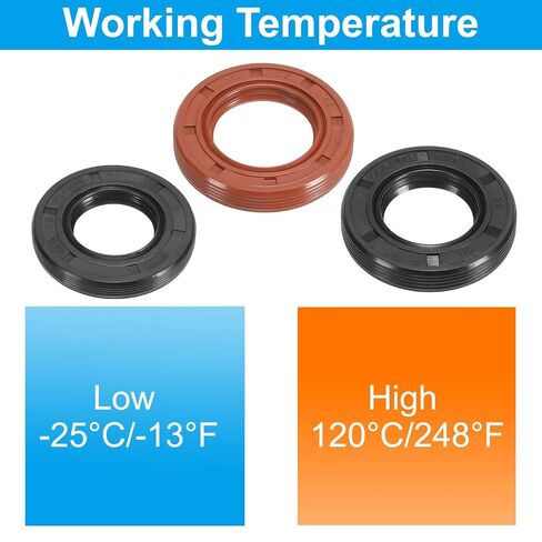 ختم رمح شعاعي Patikil EU ، 18 ملم × 30 مم × 7 مم نتريل المطاط TG4 ختم الزيت لتحمل محركات زيت رمح ، أسود in Kuwait