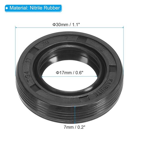 ختم رمح شعاعي Patikil EU ، 18 ملم × 30 مم × 7 مم نتريل المطاط TG4 ختم الزيت لتحمل محركات زيت رمح ، أسود in Kuwait