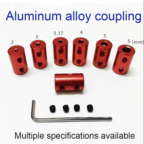 1pcs Motor Reducer Extension Coupling Aluminum Alloy 2mm 3mm 3.17mm 4mm 5mm 6mm Diameter Model Ship Shaft Coupling(4mm to 4mm) in Saudi Arabia