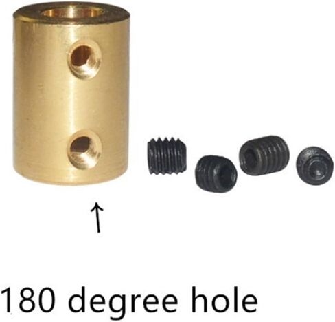 1pcs D16 L22 Couplings 5mm 6mm 7mm 8mm 10mm Brass Shaft Motor Rigid Motor Coupler Rigid Airplane Connector(5mm to 6mm) in Saudi Arabia