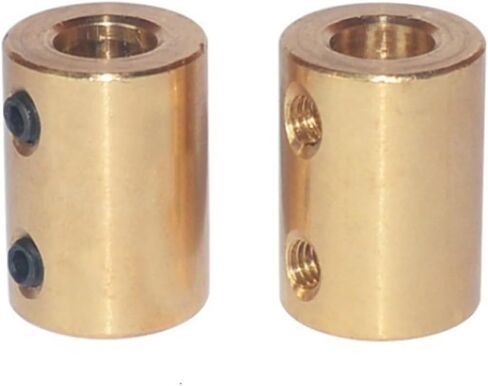 1pcs D16 L22 Couplings 5mm 6mm 7mm 8mm 10mm Brass Shaft Motor Rigid Motor Coupler Rigid Airplane Connector(5mm to 6mm) in Saudi Arabia