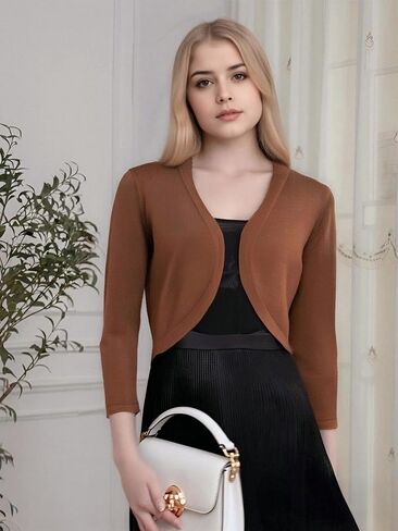 Cardigan متماسكة من الأكمام 3/4 in Saudi Arabia