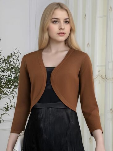 Cardigan متماسكة من الأكمام 3/4 in Saudi Arabia