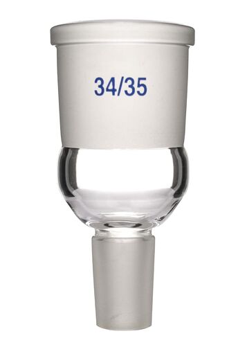 محول توسيع EISCO ، 34/35 مقبس ، حجم مخروط 19/26 ، الزجاج البورسليت in Saudi Arabia