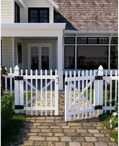 Self Closing Stainless Steel Gate Hardware Kit with Latch Durable Proof Vinyl Fence & Wood Fences Gate Hinges Security in Saudi Arabia