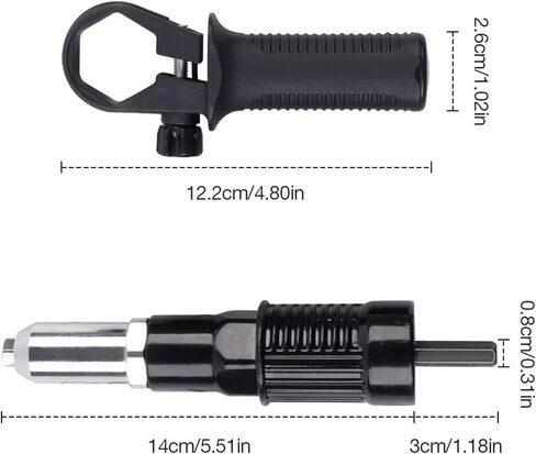 Quick & Easy Rivet Pulling Drill Bit Adapter with Hex Shaft Professional Rivet Adapter,2.4/3.2/4.0/4.8mm,Cordless Rivet in Saudi Arabia