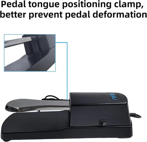 NALU Universal Descord Pedal for Piano/Keyboard - قاعدة مطاطية مضادة للانزلاق ، 67 "كابل ، عملية هادئة وسلسة ، قذيفة ABS مع دواسة معدنية وربيع (1/4" جاك) طراز أ in Kuwait