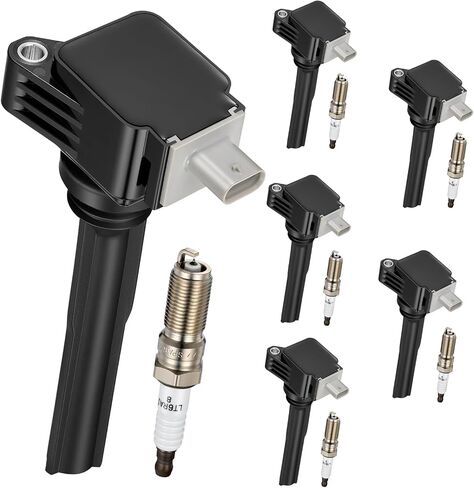 7-Pack UF835 Ignition Coils & 95605 Spark Plugs Kit Compatible with Ford F-150 2018-2021 / Ford Mustang 2018-2020, 5.0L V8 - Replaces DG565 JR3Z12029A 5C2272 in Kuwait