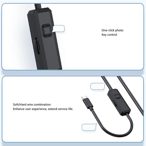 كاميرا المنظار مع الضوء 1920p HD Borescope Inspection Camera 7.9mm مسبار 8 مصابيح LED قابلة للتعديل لـ Android IOS محرك الأسلاك الأسلاك التفتيش (1m / 3.3ft) in Kuwait