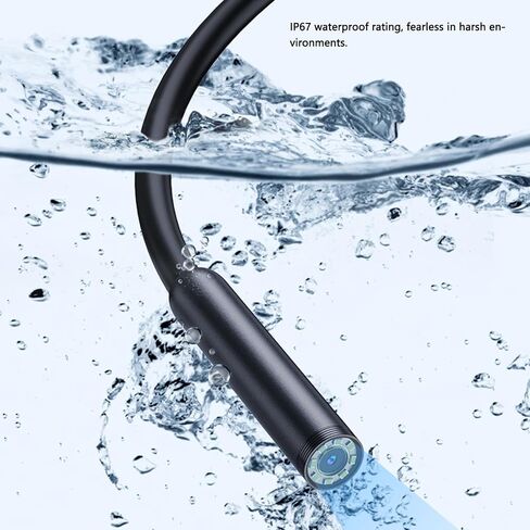 Endoscope Camera with Light 1920P HD Borescope Inspection Camera 7.9mm Probe 8 Adjustable LED Lights for Android iOS Car Engine Pipe Wiring House Inspection (1m / 3.3ft) in Saudi Arabia