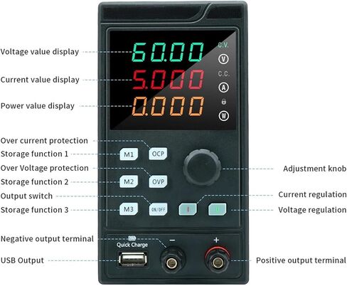 30V 32V 10A مع USB/RS485 60V 5A 150V 2A AC لمصدر الطاقة القابل للبرمجة القابل للتعديل مع المختبر لإصلاح الهاتف المحمول (220V_32V 10A_RS232) in Saudi Arabia