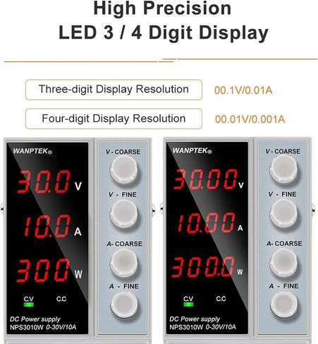 1PCS Adjustable Power Supply 30V 10A Voltage Regulator LED Digital Laboratory Stabilizer Switching Power 60V 5A Bench(4Digits 60V 5A) in Saudi Arabia
