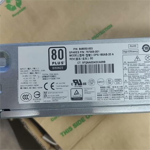 180W PSU for ProDesk 400 G3 Switching Power Supply DPS-180AB-20A 797009-001 848050-003 PCE019 in Saudi Arabia