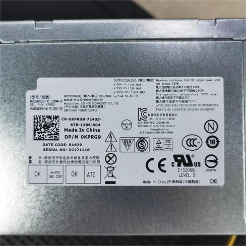 لـ Optiplex 3020 7020 9020 MT 290W PSU POWERSS L290AM-00 D290EM-00 HU290AM-00 H290AM-00 0KPRG9 KPRG9 0HYV3H HYV3H in Kuwait