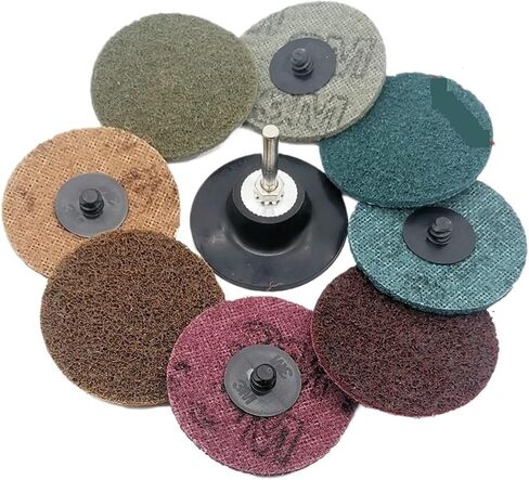 Grinding Wheel Angle Grinder Polishing 10pcs 3inch/75mm Supper Fine/Fine/Medium/Coarse Cutting Abrasive Discs Quick Change Discs Surface Conditioning Discs(Maroon-Medium) in Saudi Arabia