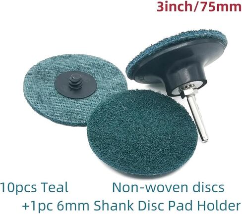 Grinding Wheel Angle Grinder Polishing 10pcs 3inch/75mm Supper Fine/Fine/Medium/Coarse Cutting Abrasive Discs Quick Change Discs Surface Conditioning Discs(Maroon-Medium) in Saudi Arabia