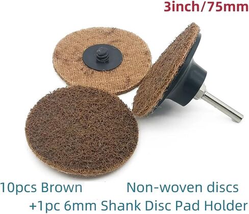 Grinding Wheel Angle Grinder Polishing 10pcs 3inch/75mm Supper Fine/Fine/Medium/Coarse Cutting Abrasive Discs Quick Change Discs Surface Conditioning Discs(Maroon-Medium) in Saudi Arabia