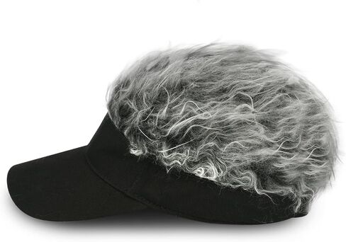 Novelty Visor Cap Adjustable Visor Hat with Spiked Wigs Fake Hair Visor for Adults in Saudi Arabia