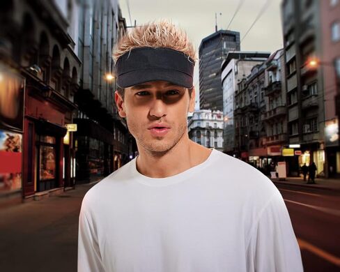 Novelty Visor Cap Adjustable Visor Hat with Spiked Wigs Fake Hair Visor for Adults in Saudi Arabia