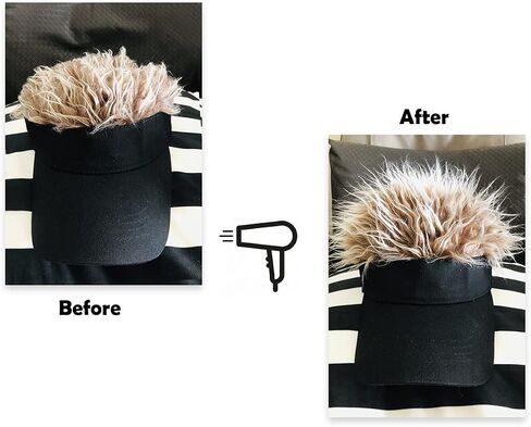 Novelty Visor Cap Adjustable Visor Hat with Spiked Wigs Fake Hair Visor for Adults in Saudi Arabia
