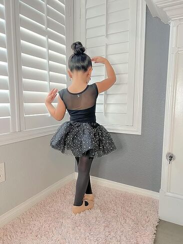 Stelle Leotards for Girls Ballet Dance Leotard Mesh Short Sleeve Gymnastics Outfits for Toddler/Little/Big Kids in Saudi Arabia