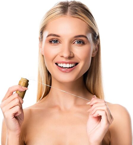 Ohm Earth’s Ohm Floss – Natural Biodegradable Silk Dental Floss with Refillable Bamboo Holder, Naturally waxed with Candelilla 100% Compostable, 55 yds/50m Spool – Eco-Friendly Oral Care, Natural Mint in Kuwait