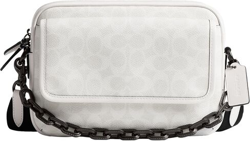 Coach Charter Flap Crossbody Bag 24 in Signature Denim, Deep Blue in Saudi Arabia