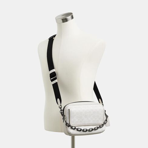 Coach Charter Flap Crossbody Bag 24 in Signature Denim, Deep Blue in Saudi Arabia