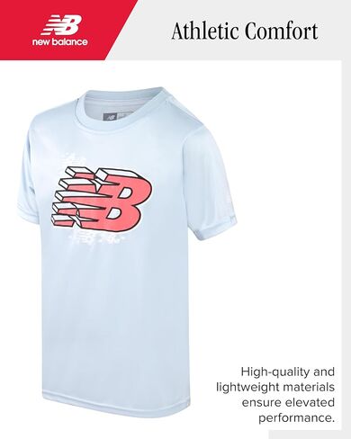 New Balance Boys Shorts Set - 3 قطع الأداء قمصان القميص القصيرة وقصيرة كرة السلة (الأحجام: 8-12) in Saudi Arabia