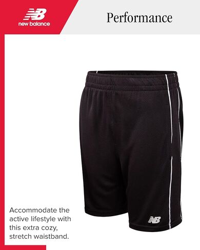 New Balance Boys Shorts Set - 3 قطع الأداء قمصان القميص القصيرة وقصيرة كرة السلة (الأحجام: 8-12) in Saudi Arabia